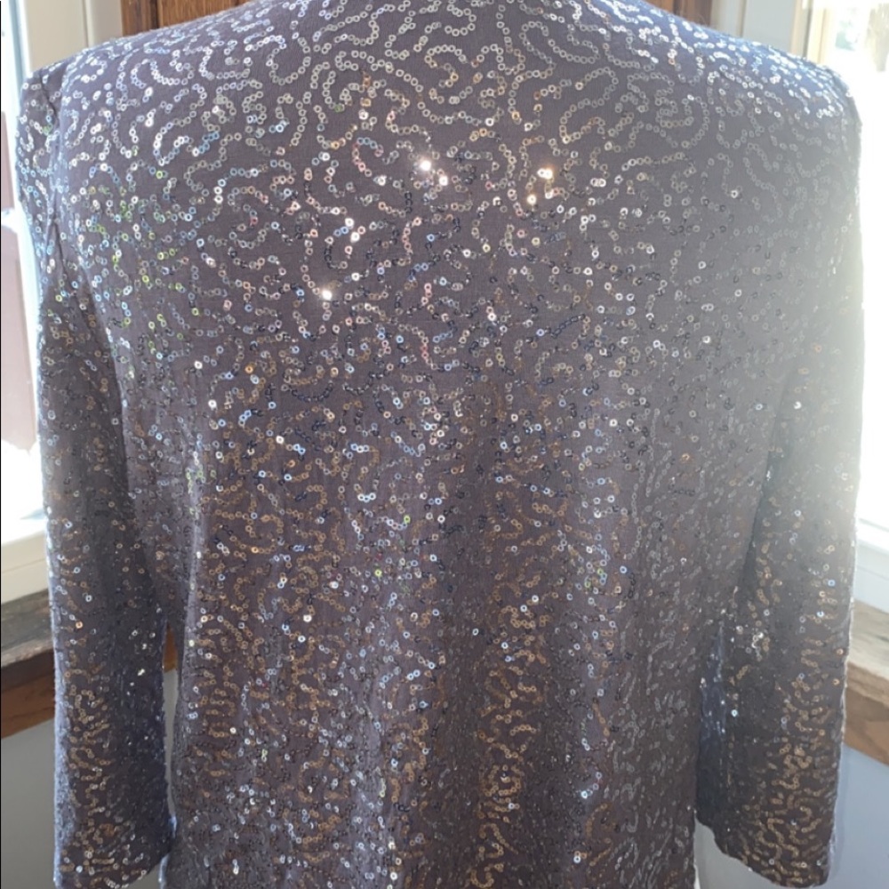 Sequined gray sweater - Picture 4 of 4